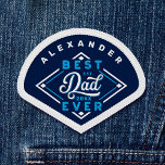 Best Dad Ever Baseball Diamond Custom Name Sport Patch<br><div class="desc">Show your amazing dad just how wonderful and loved he is with our fun and sporty "Best Dad Ever" custom name baseball theme patch design. The design features "Best Dad Ever" in a sporty white and blue typography baseball diamond design with an established year and name. Great gift for father's...</div>