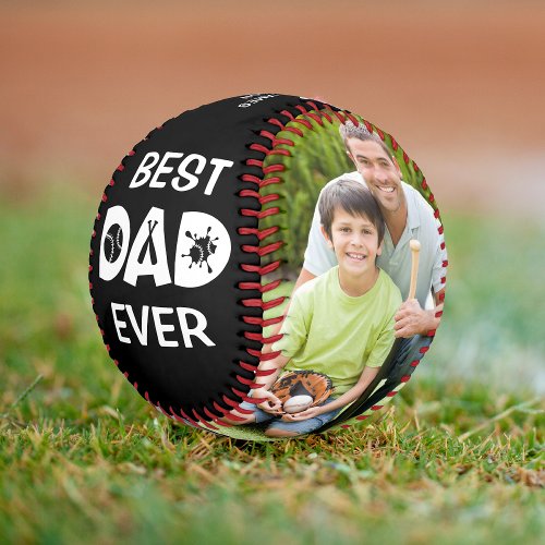 Best Dad Ever Baseball Photo Name Custom Made 