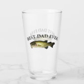 Best Dad Ever Bass Fishing Beer Glass (Back)