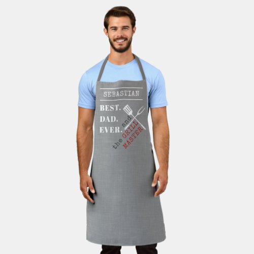 Best Dad Ever BBQ Grill Master Apron