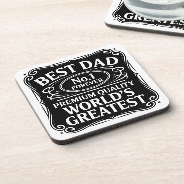 Best Dad Ever Beverage Coaster (Left Side)