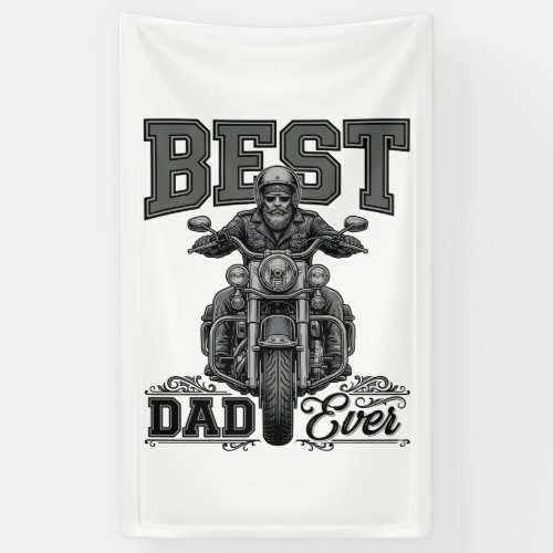 Best Dad Ever Biker Vintage Engraving T-Shirt_1 Banner