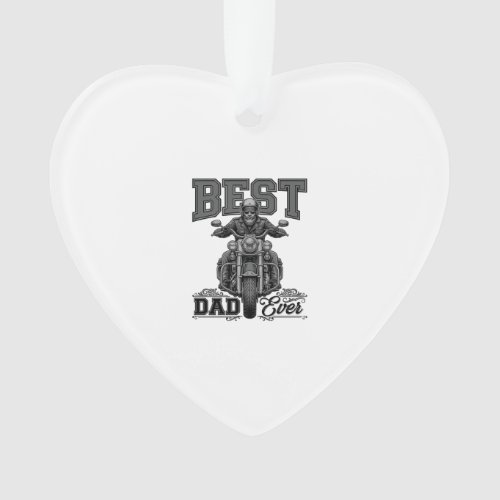 Best Dad Ever Biker Vintage Engraving T-Shirt_1 Ornament