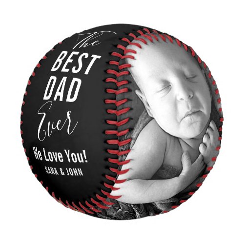 Best Dad Ever Black Baby 2 Photos Name Baseball