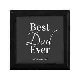 Best Dad Ever Black Custom Gift Box