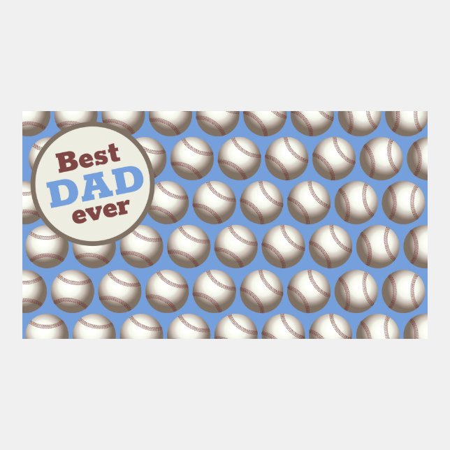 Best Dad Ever Blue and Baseball (Front)
