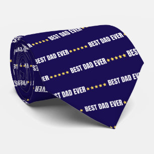 Best Dad Ever Blue Neck Tie