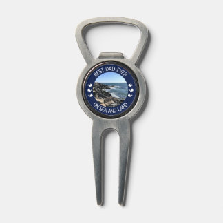 Best Dad Ever Blue Ocean Photo Divot Tool