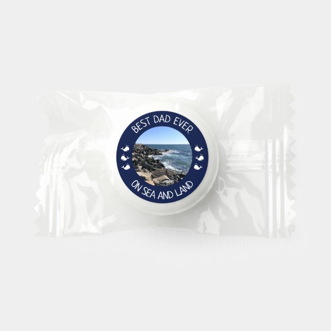 Best Dad Ever Blue Ocean Photo Life Saver® Mints (Front)
