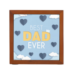 Best Dad Ever, blue sky Father's Day Desk Organizer