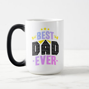 Best Dad Ever Bold Creative Typography Mug for Dad