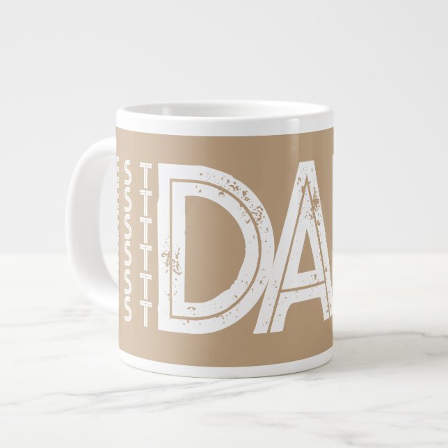 Best Dad Ever Bold Typography Giant Coffee Mug (Front Left)