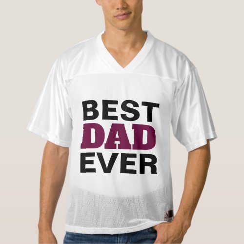 Best Dad Ever Burgundy White Typography Mens Football Jersey
