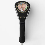 BEST DAD EVER BY PAR Photo Monogram Black Gold Gol Golf Head Cover BEST DAD EVER BY PAR Photo Monogram Black Gold Gol Golf Head Cover