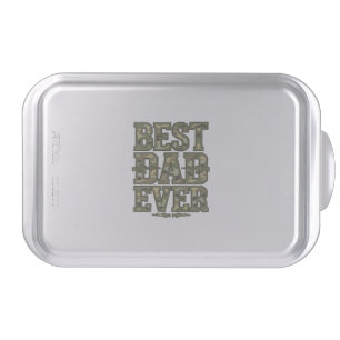Best Dad Ever Camo Vintage Engraving Design_1 Cake Pan