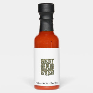 Best Dad Ever Camo Vintage Engraving Design_1 Hot Sauces