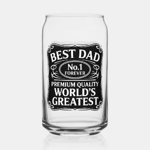 Best Dad Ever Can Glass