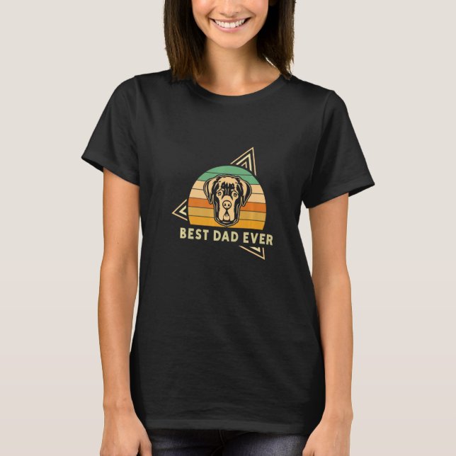 Best Dad Ever Cane Corso Dog Dad Italian Mastiff   T-Shirt (Front)