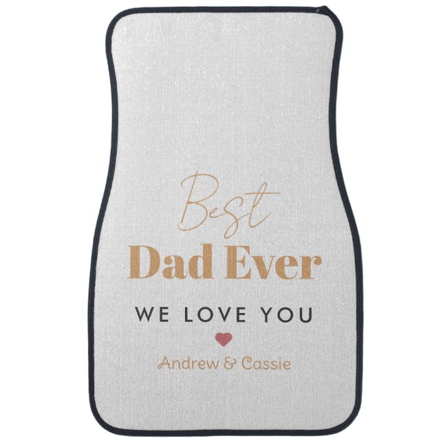Best dad ever car floor mat (Front)