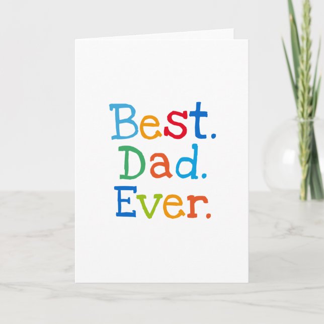 Best dad ever card (Front)