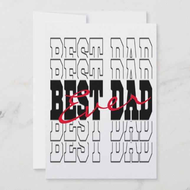 Best Dad Ever Card, Personalized Father's Day Card (Front)