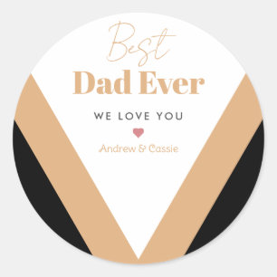 Best dad ever classic round sticker