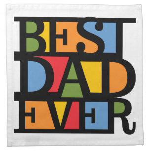 BEST DAD EVER cloth napkins