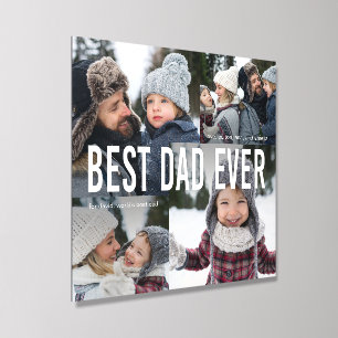 Best Dad Ever Collage Acrylic Photo Tile