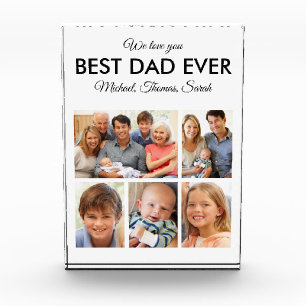 Best Dad Ever Collage Fathers Day Photo Block