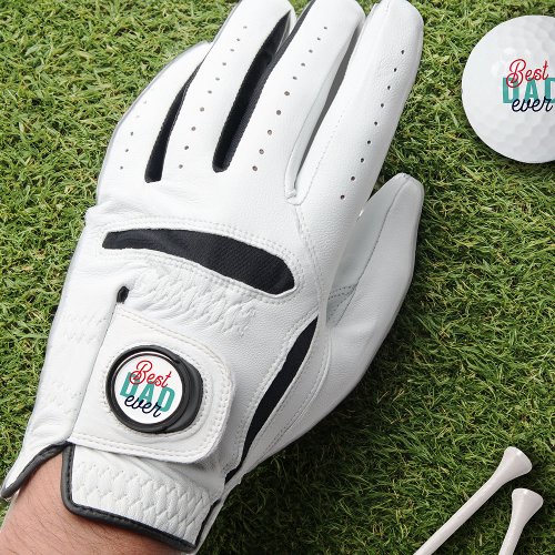 Best Dad Ever Colorful Editable Color Typography Golf Glove