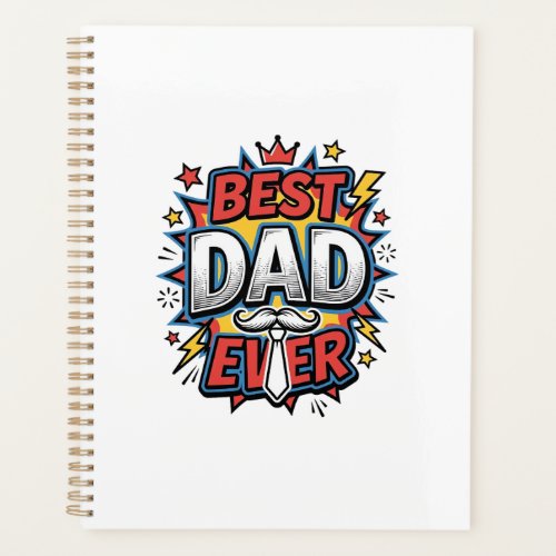 Best Dad Ever Comic Vintage Engraving Shirt Design Planner