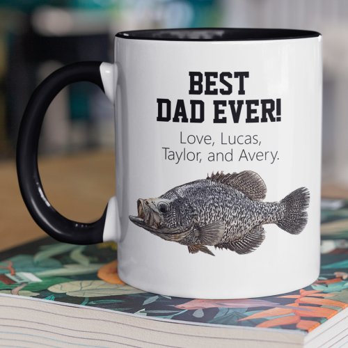 Best Dad Ever Cool Fishing Crappie Fathers Day Mug