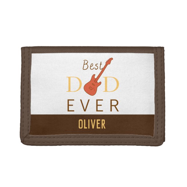 Best Dad Ever Cool Modern Fathers Day Trifold Wallet (Front)