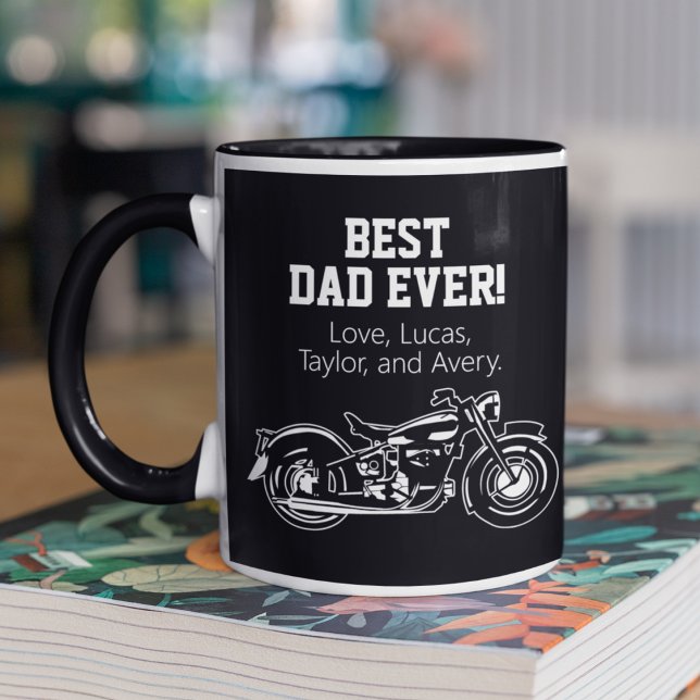 Best Dad Ever Cool Motorcycle Father Bike Mug (Creator Uploaded)