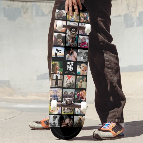 Best Dad Ever Cool Trendy Instagram Photo Collage Skateboard