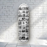 Best Dad Ever Cool Trendy Instagram Photo Collage Skateboard<br><div class="desc">Modern Instagram Photo Collage for the Best Dad Ever! Personalize with your custom family photos as well as message with names and make this the coolest Father's Day or Birthday gift ever! This design is black and white. For color version go here: https://www.zazzle.com/best_dad_ever_cool_trendy_instagram_photo_collage_skateboard-186830258857925000</div>