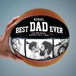 BEST DAD EVER Cool Trendy Unique Photo Collage Basketball<br><div class="desc">Perfect for the coolest dad you love: A modern BEST DAD EVER customized basketball with 3 favorite photos in trendy black and white, his name, and a sweet message from you as well as names and year. Great Father's Day gift or an awesome surprise for his birthday, surely a keepsake...</div>