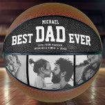 BEST DAD EVER Cool Trendy Unique Photo Collage Basketball<br><div class="desc">Perfect for the coolest dad you love: A modern BEST DAD EVER customized basketball with 3 favorite photos in trendy black and white, his name, and a sweet message from you as well as names and year. Great Father's Day gift or an awesome surprise for his birthday, surely a keepsake...</div>