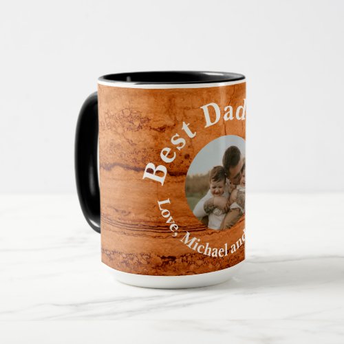 Best Dad Ever Copper Canyon Granite amber gold  Mug