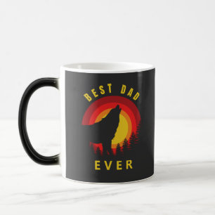 "Best Dad Ever" Coyote Wolf Sunrise Color Morph Mug