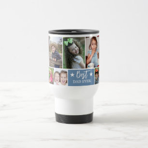 Best Dad Ever Create Your Own 10 Photo Collage Travel Mug