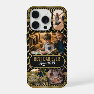 Best Dad Ever Custom 4 photos Palestinian Keffiyeh iPhone 15 Pro Case