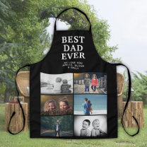 Best Dad Ever Custom 6 Photo Collage  Apron