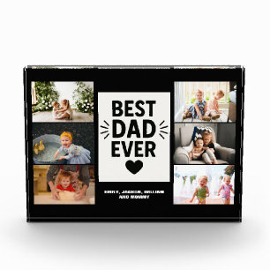 Best Dad Ever Custom 6 Photo Collage  Block