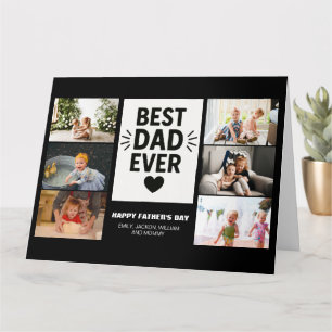 Best Dad Ever Custom 6 Photo Collage  Card