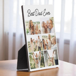 Best Dad Ever Custom 6 Photo Collage Plaque