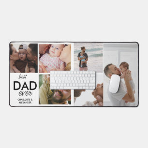 Best DAD Ever Custom 7 Photo Collage Desk Mat