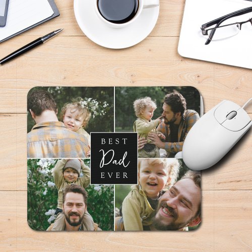 Best Dad Ever Custom Family Photo Mouse Pad