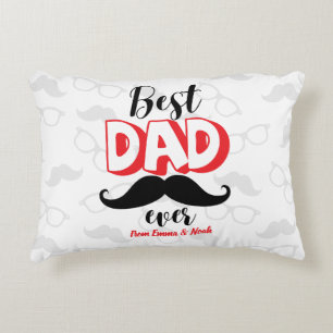 Best Dad Ever Custom Father's Day Gift Accent Pillow
