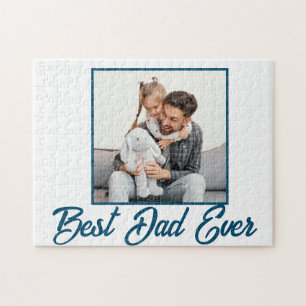 Best Dad Ever Custom Fathers Day Photo  Jigsaw Puzzle